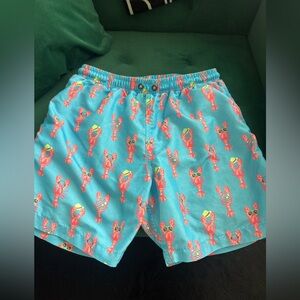 Sunuva Lobster Print swim Shorts youth size 11/12